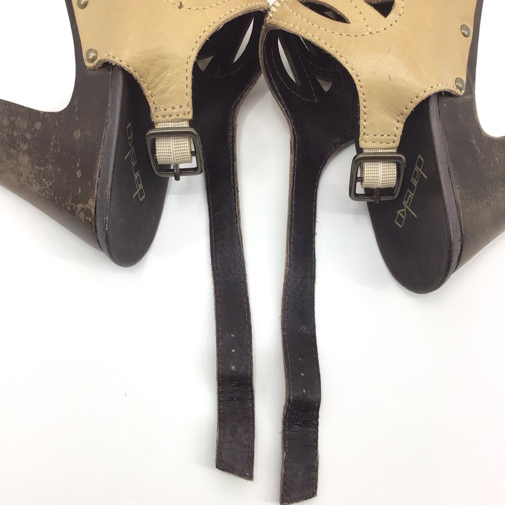 Dansko Rowena Tan Leather Sling Back Sandals - Picture 13 of 16